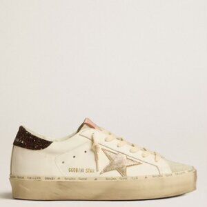 Golden Goose  Hi Star Classic with List, White/Ice/Platinum/B, Size 37